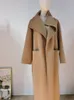 2024-Women's Toteme Autumn/Winter Wool Long Sleeped Polo Collarlong Coats