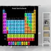 Shower Curtains Periodic Table Of Elements Bathroom Set 3D Fabric Hook Print Curtain White For The Bath Accessories