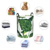 Bolsas de lavandería Cesta sucia Hojas tropicales Jungle Lea de color plegable Almacenamiento Cubo para el juguete Organizador impermeable