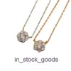 High -end designer ketting Vanclef Bloem Diamant ketting Licht Zoet en geurige stijl Versatiel voor dagelijks gebruik Kraagketen Elegante neketen Origineel 1: 1