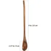 Coffee Scoops 2pcs Long Handle Spoon Japanese Style Wooden Stirring Retro Honey Dessert Ice Cream Scoop Tableware