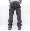 Pantalons pour hommes Cargo Hommes Travail Militaire Salopette Lâche Droite Pantalon Tactique Multi-Poche Baggy Casual Coton Armée Pantalons