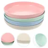 Ensembles de vaisselle 4 PCS PLAQUE COUVRIEURS PLASTIQUES SALADE SERVICE PLATES PLATTER