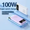 Banki zasilania telefonu komórkowego 30000MAH Power Bank Portable ładowarka cyfrowa Wyświetlacz Zewnętrzny bateria USB Powerbank LED dla Samsung iPhone 2443