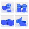 Dog Apparel Candy Color Pet Rain Shoes Soft Rubber Waterproof Cat For Small Medium Dogs Fashion Non Slip Pets Product 4PCS Set