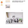 New Tandem Building Blocks Kawaii HuaHua Panda Series Creative Cute Animal DIY Assembled Bricks Toys For Children Christmas Gift
