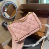 7a Luxury Designer Chain's Chain Bag Material Cow Hide Material Original Custom Quality New Diamond Diamond Pattern Sac Clamhell Super All-in-One Crossbody Sac