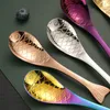 Cuccioli di pesce fumetti scoop caffè 304 in acciaio inossidabile manico corto cucchiai per cucina di riso da cucina a porridge cereali