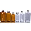 Storage Bottles 10 Pcs 200ml Empty Plastic Bottle Dispense Aluminium Cover Lid Container Refillable Lotion Makeup Water Holder