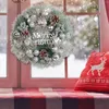 Fleurs décoratives couronnes modernes pour la porte d'entrée Classic Lettre de Noël couronne de Noël 2024 Fenêtre de fenêtre de décoration