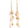 Dangle Earrings Natural Crystal Chip Stone Drop For Women Long Chain Tumbled Stones Earring Jewelry