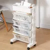 Kitchen Storage 5/6 Layers Removable Table Side Rack Plastic Bookshelf Space Saving Shelf Office Organization And Essential