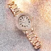 Shengke Iced Out Luxury Watch Femmes Wristwatch Lady Wrist Watch pour les femmes Iced Out Ladies Watch with Diamonds