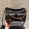 Vinatge Calfskin Multi Pochette Shoulder Handbags Chain Strap Crossbody Bags Large Capacity Luggage Black Brown 29X22CM Womens Luxury Messenger Purse