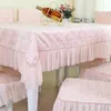 Table Cloth Elegant European-style Thickened Retro 2 Styles Floral Lace Cotton Dinning Wedding Banquet Tablecloths Chair Covers