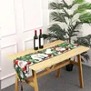 Table Cloth Christmas Tablecloth Pattern Runner Washable Dacron For Winter Holiday Durable