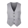 Spring Automne Vairs's Vestes Slim Fit Mens Suit de mariage Gitre sans manches décontractées Business Formal Male Wilotco Fashion Events Robe Single Breasted V-Neck Wedding Costumes