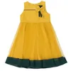 Elbise kız yaz partisi prenses kıyafetler moda 2 6 8 ila 12 yaş arası dans papyon gündelik çocuklar için güzel kıyafetler 240322