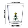 Weingläser Weihnachtsbaumglas Tasse Wärme hitzebeständiger transparenter Tea Becher tragbares Whisky Tassen Wasser zum Trinken