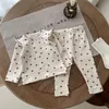 Milancel Baby Pyjama Anzug Herz Print Girls Nachtwäsche Born Sleeping Set 240325