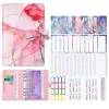 Faucets Colorful Budget Binder with Cash Envelopes A6 Cash System Planner for Money Receipts Organizer Pu Leather Notebook