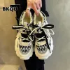 Boots Women's Sneakers 2023 Thicksoled Old Shoes Highquality Running Shoes Cross Strap Designer Brand Fashion Tennis Shoes Women