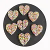 Dekorativa blommor glitter vän hjärtat flatback harts cabochon kawaii dekor hantverk utsmyckningar för scrapbooking diy tillbehör