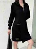 Basic & Casual Dresses designer Women's 2023 Autumn/Winter New Zipper Stand up Neck Dress Fashionable, Exquisite, High Grade, Commuter Fashion P9TI