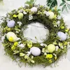 Fiori decorativi uova di Pasqua ghirlanda 36x7 cm Display artificiale garland