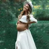 Boho Rust Cotton Maternity Poshoot Long Dress Bohemian Cotton 2 in 1 Pregnancy Pography Dress 240321