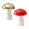 Vases 2 pcs champignons vase fleur séchée en céramique plante pot petit arrangement floral conteneur décor de style européen navire de style européen