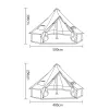 Schroniska 610 PERSONS GLAMING luksusowy Mongolia Jurt Rodzina Traving Turing Antistorm Outdoor Camping Namiot Srebrny UV Funkcja UV