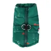 Hundekleidung Weihnachten Haustier Parkas wasserdichtes Reißverschluss Design Mantel dicke ärmellose Baumwollkleidung Traktion Ring Outdoor Adventures Jacke