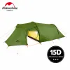 Skydd NatureHike New Opalus Tunnel Camping Tält 34 Persons Ultralight Family Tent 4 Säsong 15D/20D/210T Fabric Tent Camping Handing