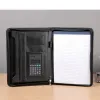 Sac Multifonctionnel PU Leather A4 Folder For Documents Document Folder A4 Padfolio Folder avec calculat