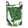 Bolsas de lavandería Cesta sucia Hojas tropicales Jungle Lea de color plegable Almacenamiento Cubo para el juguete Organizador impermeable