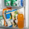 Przechowywanie kuchni 5/20PCS Plastikowe partycje lodówki z asortymentem stojaka na butelki i bocznymi zaciskami drzwi