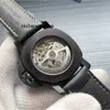 高級メンズメカニカルウォッチスイスの自動ムーブメントサファイアミラー47mm輸入牛革ウォッチバンドブランドイタリアスポーツの時計