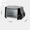 Brothersteller Mini Elektroofen Braten Grill Toaster Kuchen Backmaschine Steak Steak gebratene Eier Omelette Frittingpfanne Timer