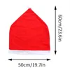 Chair Covers 2PCS Big Christmas Hat Back Cover Xmas Decoration Santa Claus Year 2024 Decorations Red Hats