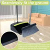 Bezem en dumper ingesteld met lange handgreep draagbare Dustpan bezem combo herbruikbare veger Dustpan set met kamtanden 180 ° roteerbaar