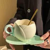 Tasses créatives de café en céramique européen ensemble de maison de maison de maison d'après-midi.