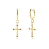 Boucles d'oreilles dplaopa 925 Spinel argent en or sterling gold pendant grandes boucles d'oreilles croix drop bouctes oreilles femmes pendents de piercing de luxe