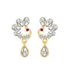Boucles d'oreilles pendantes de luxe en Zircon rouge phénix pour femmes, bijoux de styliste, cadeau de fête