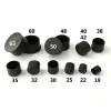 20pcs não deslizam preto cadeira tampa de perna protetor de silicone protetor de piso redonda redonda de 16 mm de mesa tampa meias de móveis plugues de mobília decoração