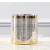 Jarrones Vasos de vidrio Hollow Out Golden Perspective Transparent Hydroponics Arreglos florales Modern Home Decorations Crafts