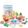 Kitchens Play Food Montessori Play House Wooden Simulation Egg Kitchen Series Cut Fruits And Vegetables Dessert ChildrenS Educational Toys 2443