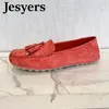 Casual Shoes 2024 Round Toe Flat Women Faux Suede Fringe Tassels Decor Lazy Loafers Spring Autumn Comfortable Vacation Walking