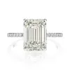 Ring Real 925 Sterling Silver Ring Emerald Cut은 여성용 사각형 다이아몬드 웨딩 반지를 만들었습니다.