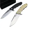 ZT HINDERER 0562 접이식 나이프 플리퍼 35QUOT CPM20CV SATINSTONE WASHED Plain Blade Carbon Fiber Titanium Back Handle TAC4675316